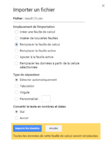 importer fichier