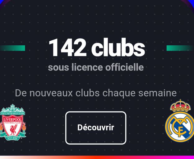 142 clubs officiels dans Sorare