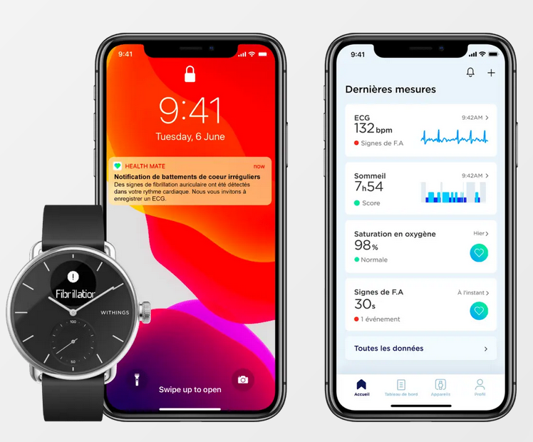 Paramétrage statistiques santé sur mobile